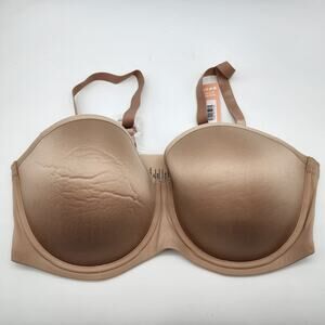 NWT Thirdlove24/7 Classic Strapless Bra Nude Size 40C